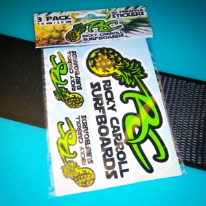 Ricky Carroll Surfboards Pineapple Die Cut Stickers - 3 Pack