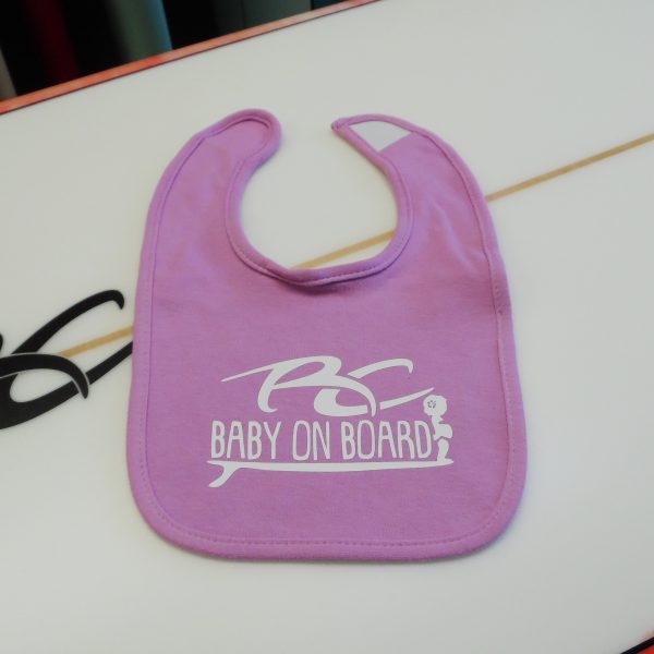 RC Baby on Board Girls Light Pastel Mauve Purple Bib