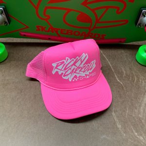 Totally Rad Ricky Carroll Shapes / Surfboards 80s Trucker Hat / Pink