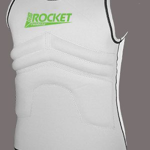 The Rib Rocket Lycra/Neoprene Tropic White/Gray Vest #RR-200WH